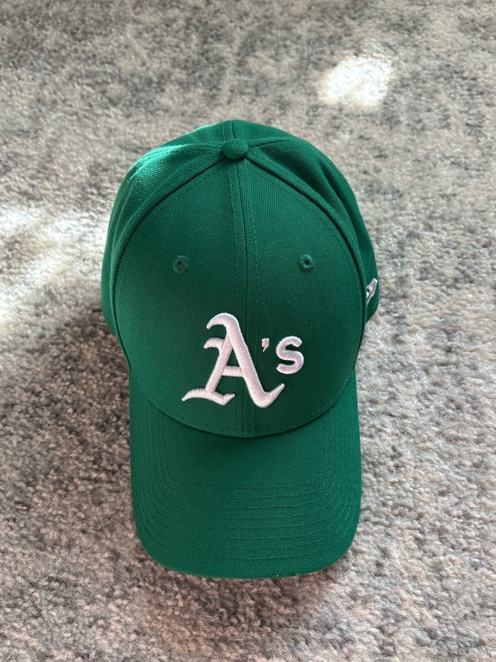 9Forty Brand Green with White 'A's Logo